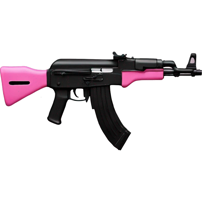 black and pink ak47 emoji