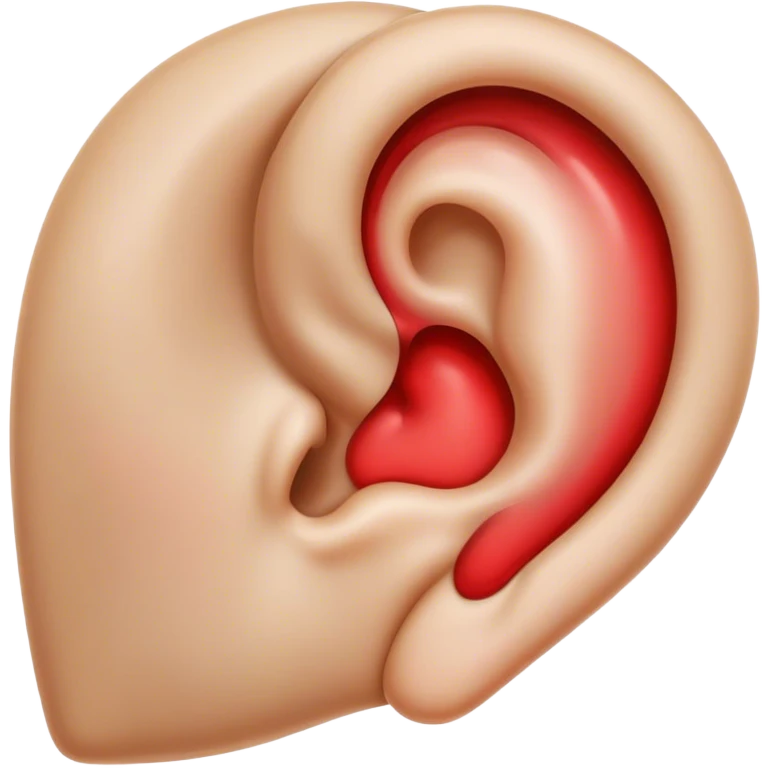 A heart like ear of humen  emoji