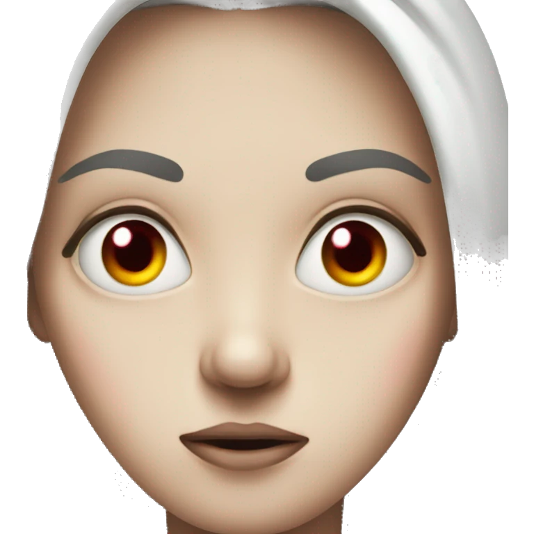 face with red veiny eyes and one eye almost closed emoji