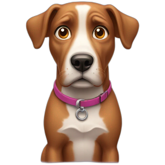 Annoyed surprised dog emoji