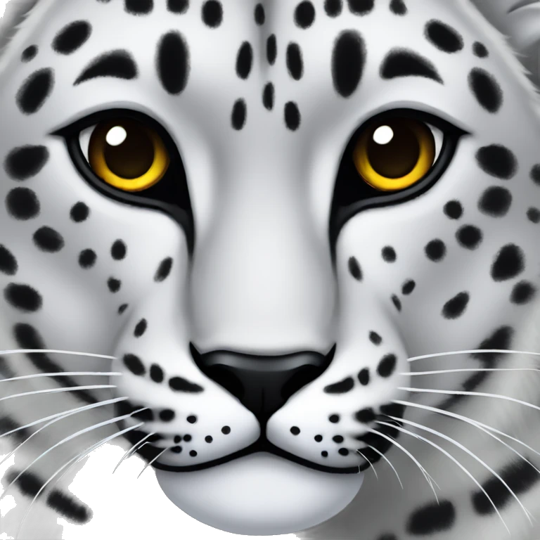 Snow leopard emoji black eyes emoji