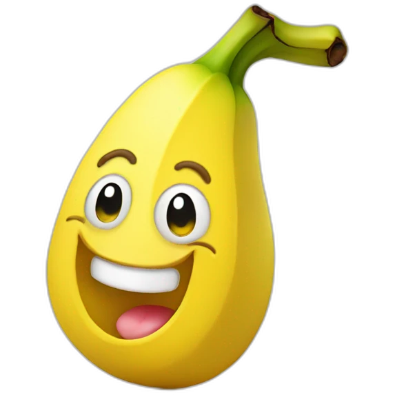 banana with a smile emoji