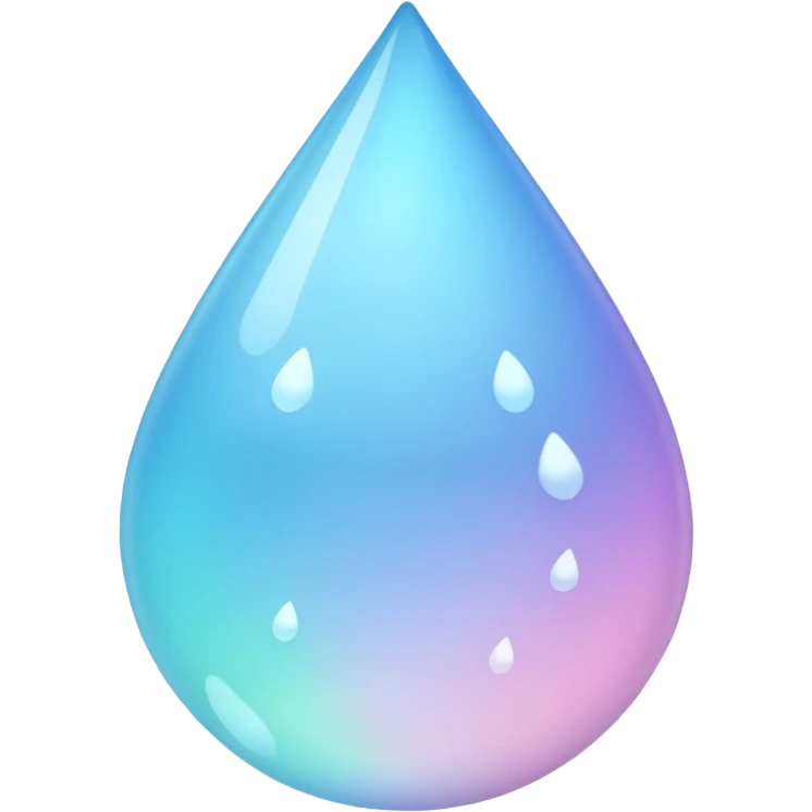 Pastel raindrop emoji