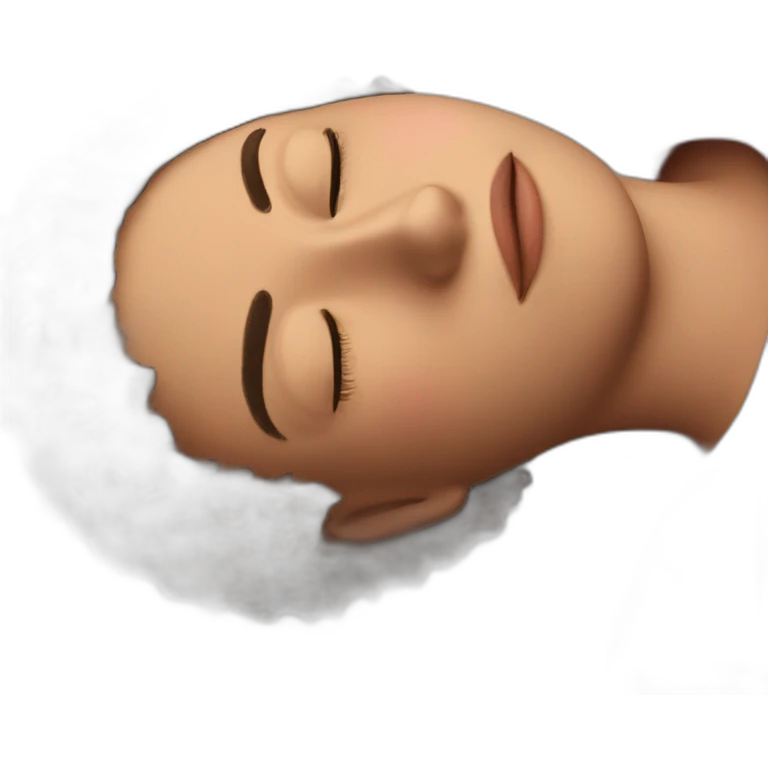 girl napping peacefully with style emoji