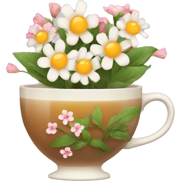 tea with flowers emoji