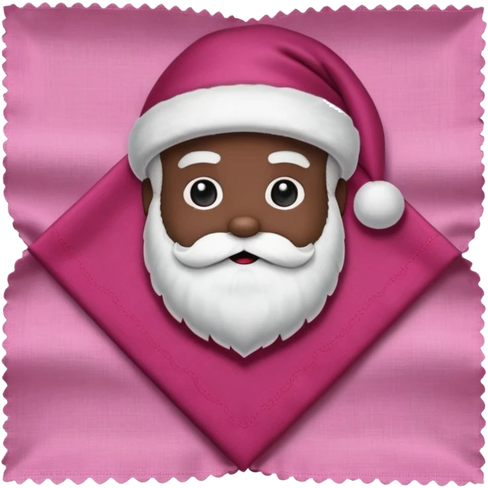Can you make me a pink napkin with a black Santa on it  emoji