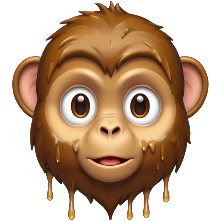a wet monkey from head to toes emoji