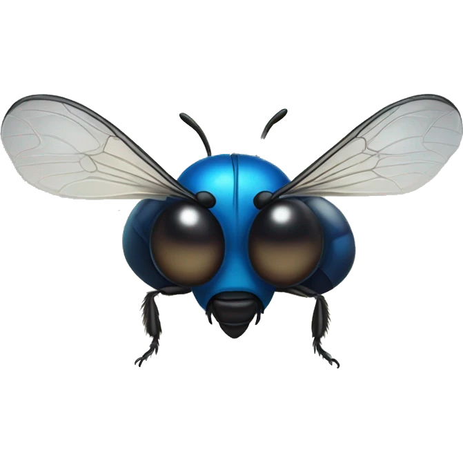 Blue Carpenter Bee with big eyes emoji