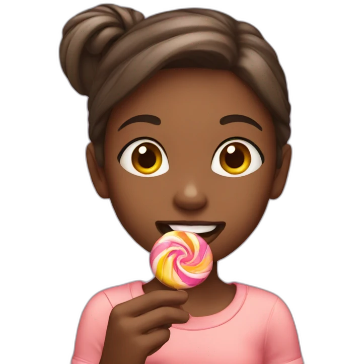 Girl eating candy  emoji