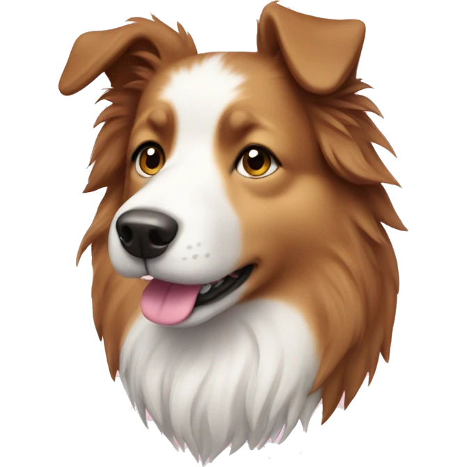 dog with pink collie cute  emoji