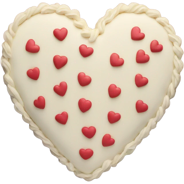 Vintage heart cake emoji