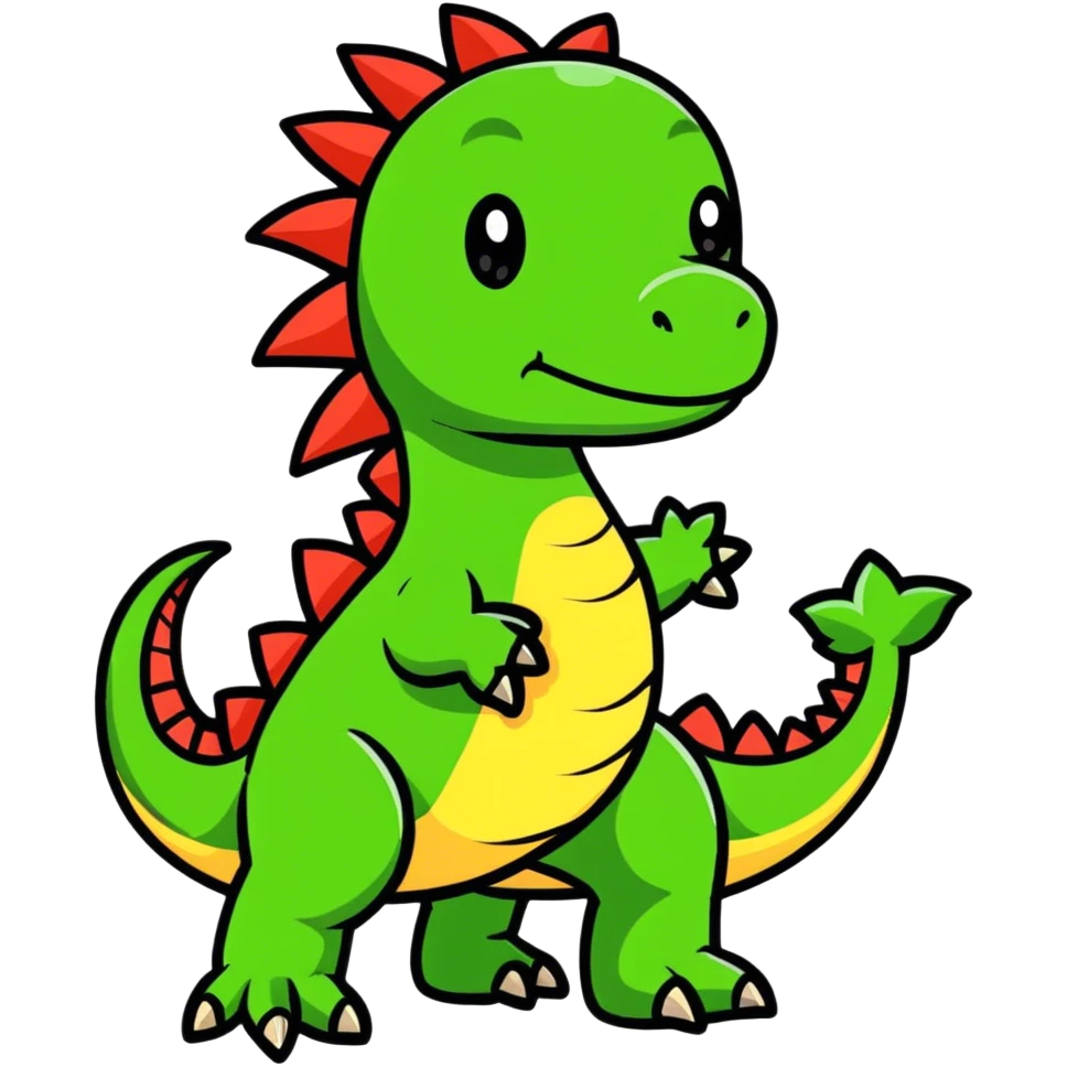 Dinosaur with black and red dreads  emoji