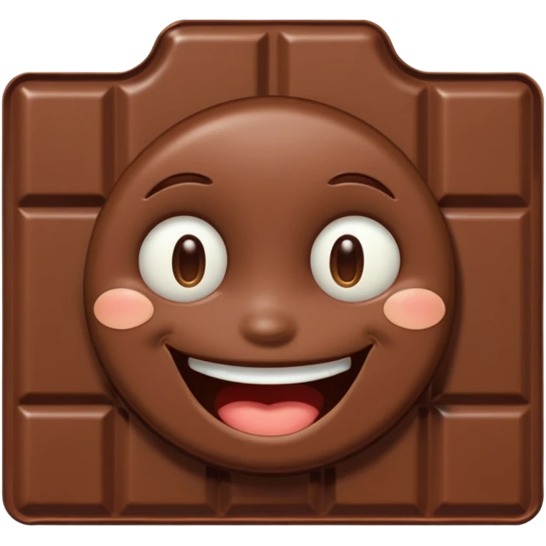  chocolate bar with a face emoji