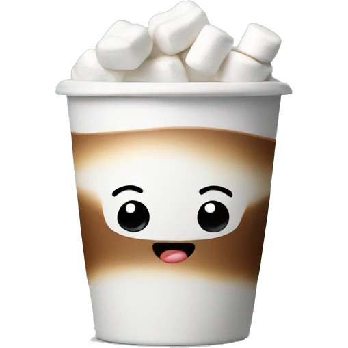 Coffee with marshmallows  emoji