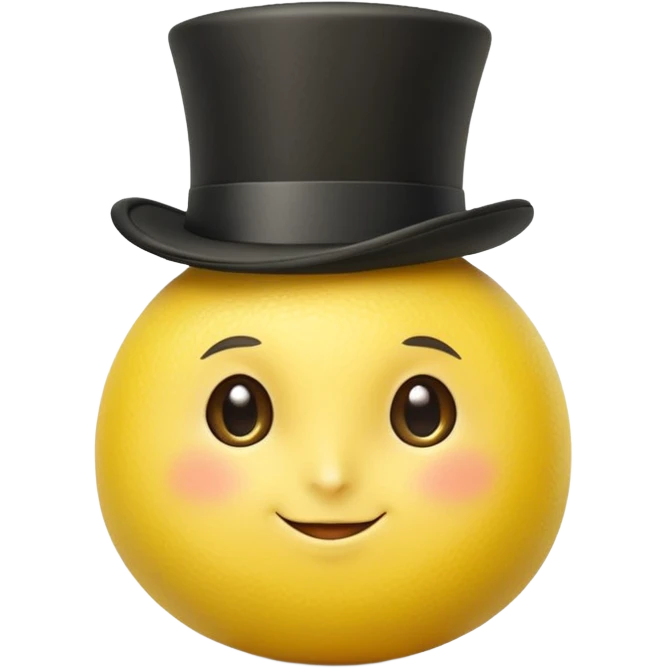 A bright lemon wearing a tiny top hat tilted to the side.






























 emoji