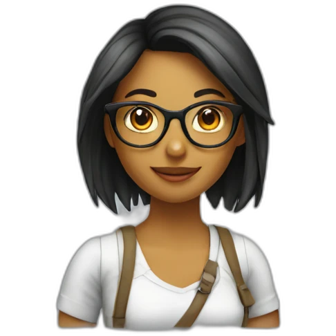 Girl graphic-designer-getting-paid with glasses emoji