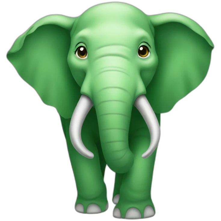 A green elephent emoji