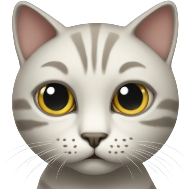 Creepy cat with human face emoji