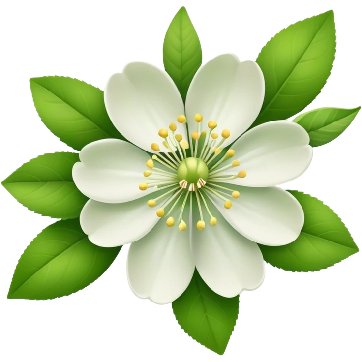 single Apple blossom, straight stem emoji