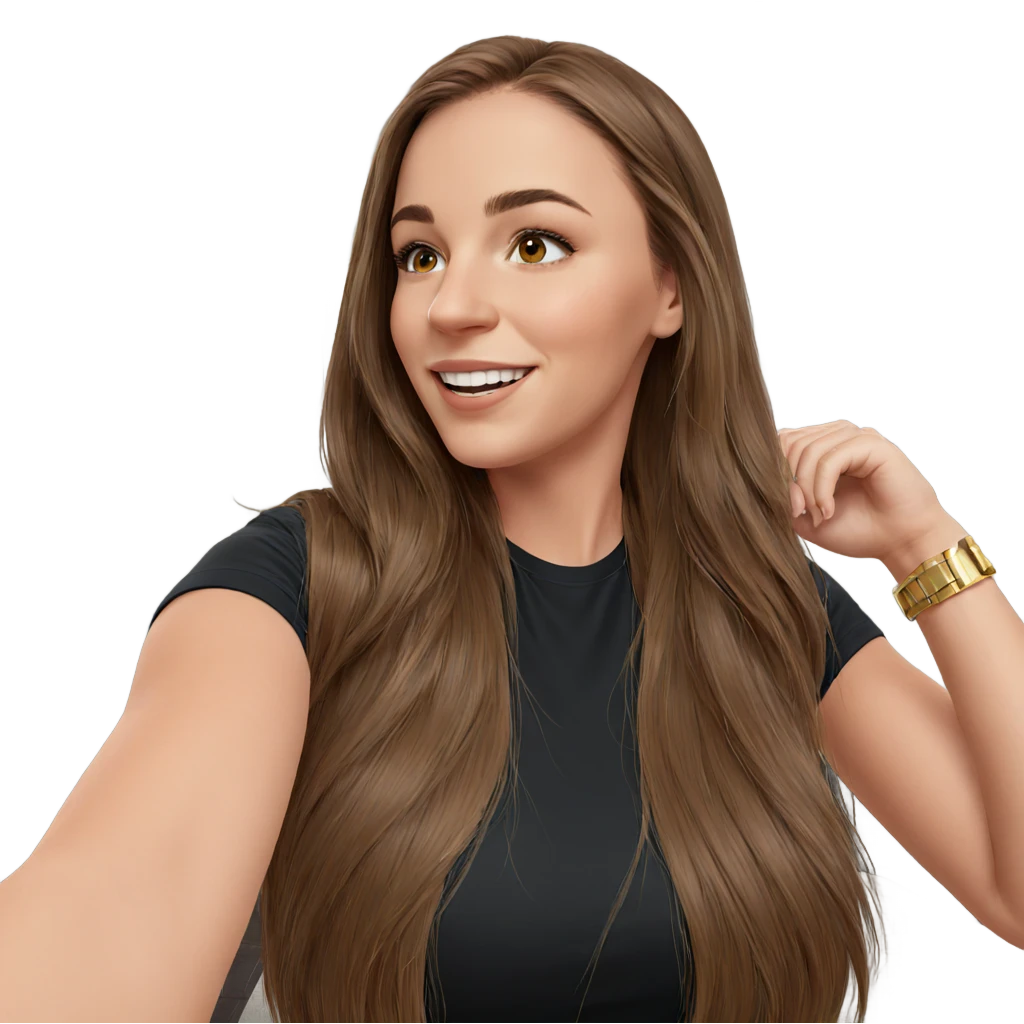 smiling girl with brown hair emoji