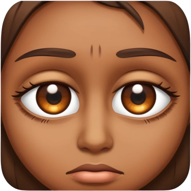 Make a depressed eyes with browns on top of an eye emoji