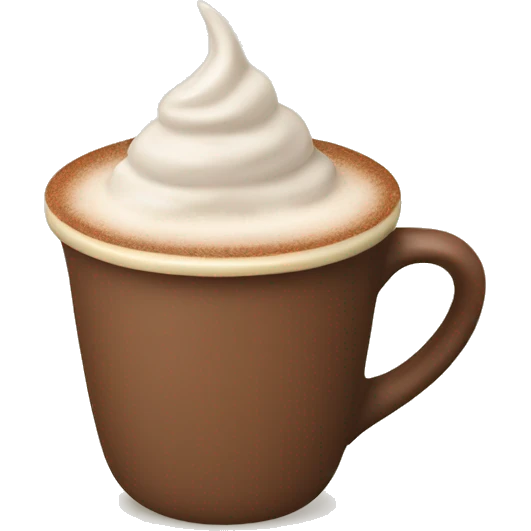 hot coco in a cream colored mug emoji