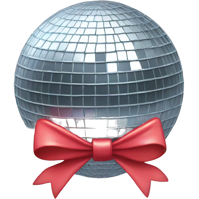 disco ball with a bow emoji