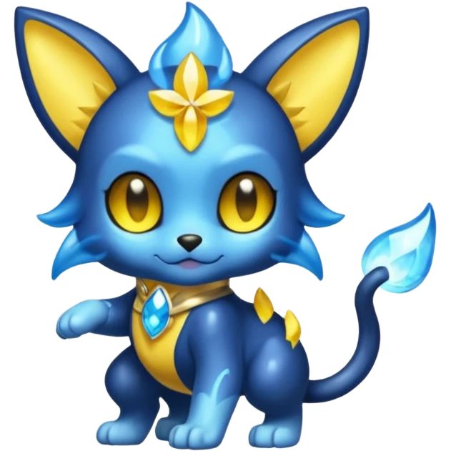 Elemental smooth astral shiny spritzly spritzee-sprigatito-Shinx-fusion (full body)  emoji