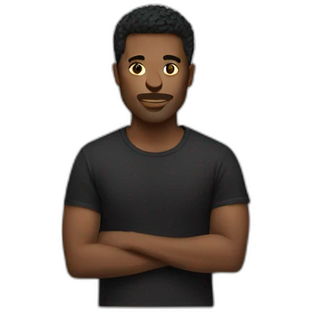 Black tshirt men emoji