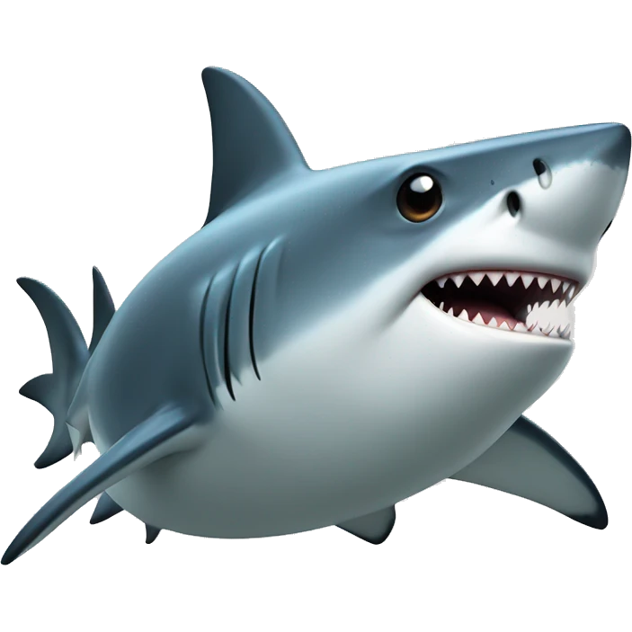 Shark with a top ha emoji