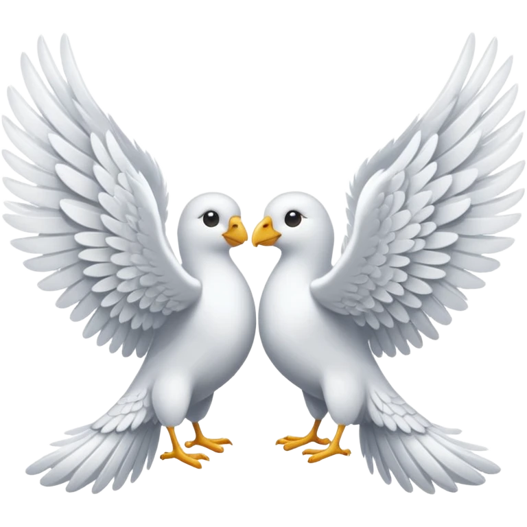 Two white wings together emoji
