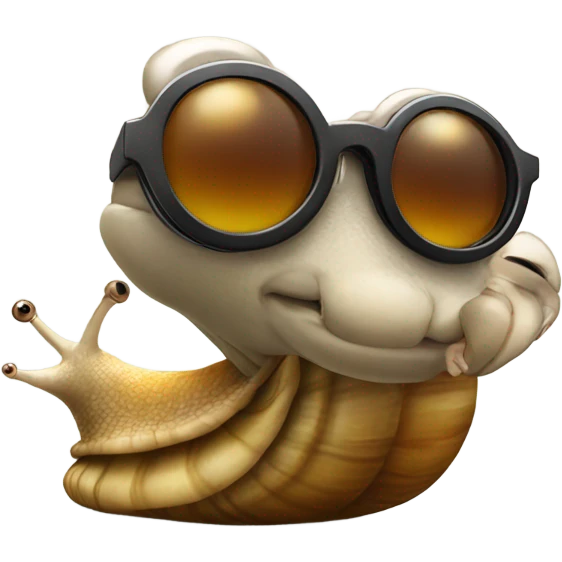 snail wearing sunglasses emoji