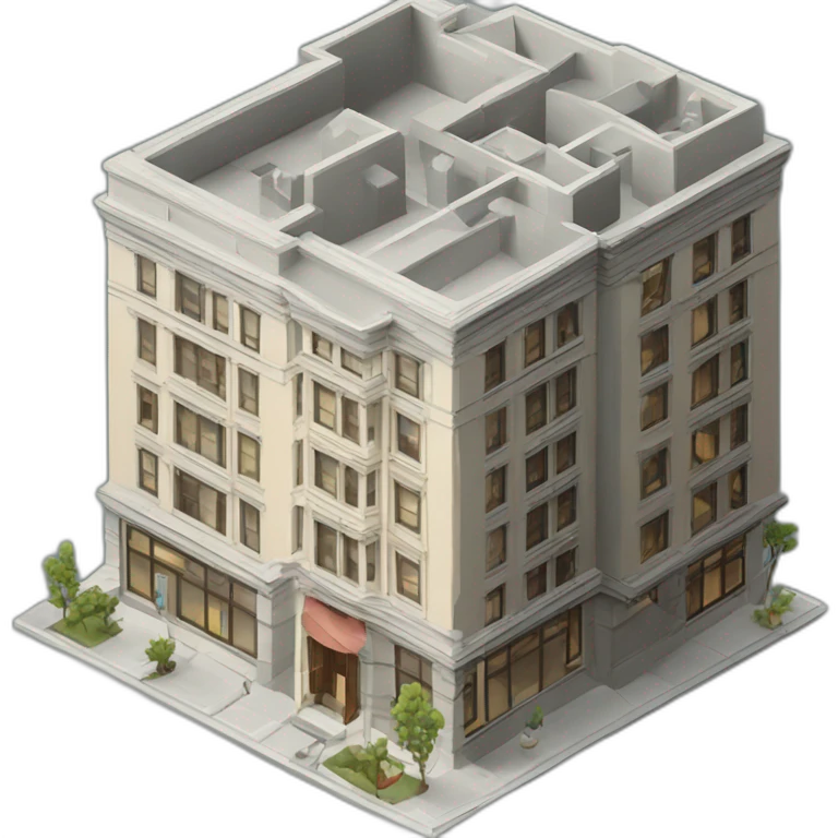 building model isometric san francisco emoji