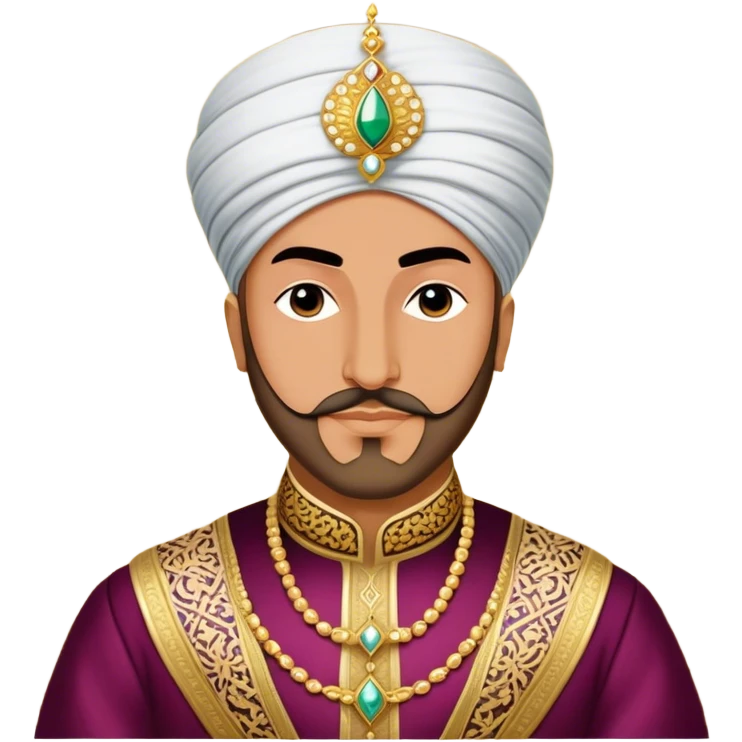 Suleiman the Magnificent – Cinematic Realistic Portrait of Suleiman the Magnificent, depicted as a regal Ottoman sultan in luxurious traditional attire with intricate patterns and a golden turban, his commanding gaze illuminated by warm, historic lighting, exuding majestic authority and timeless grandeur. emoji