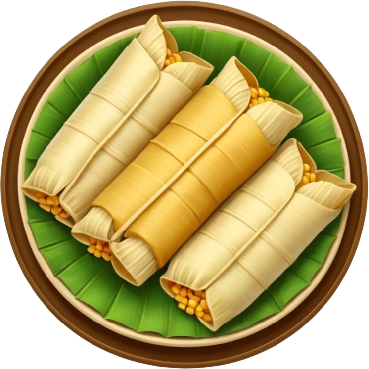 tamales on a plate  emoji