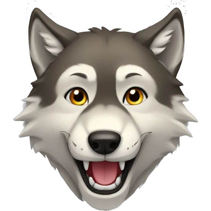 Wolf smile  emoji
