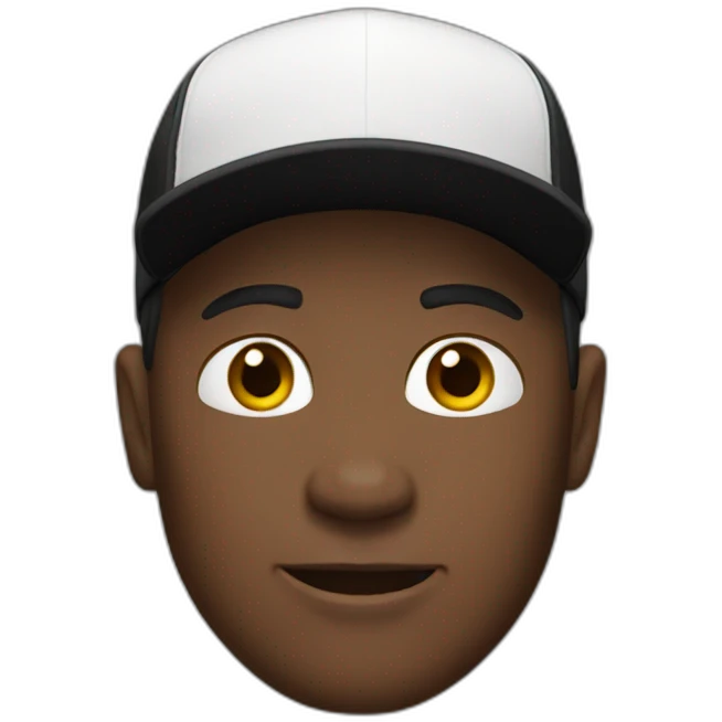 White Man with black snapback emoji