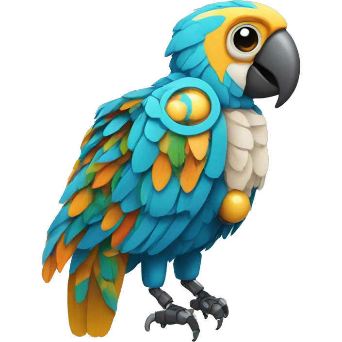 Macaw robot emoji