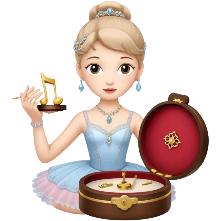 Ballerina captions Jewelry Music Box emoji