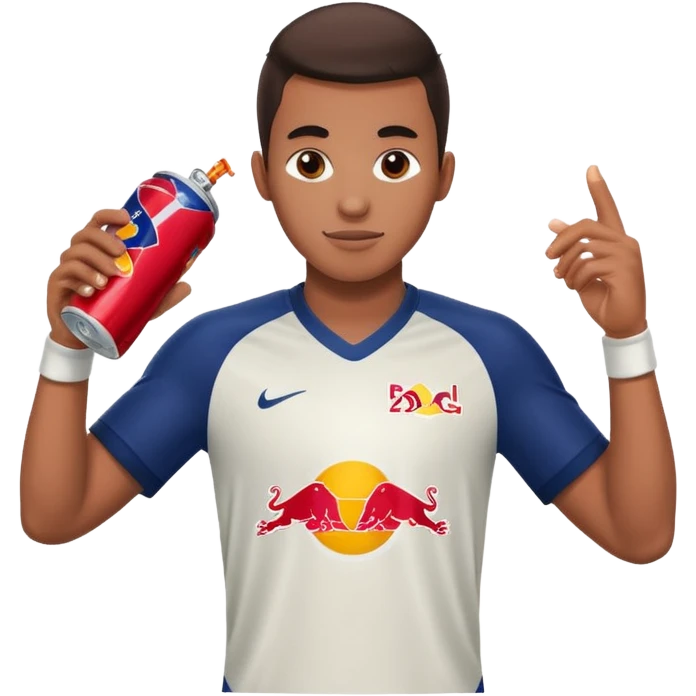 Red bull energy drink imogi for soccer players emoji