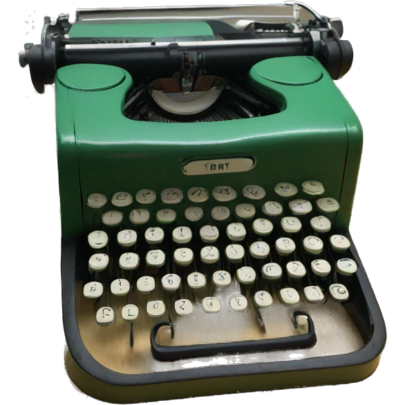 nostalgic forest green typewriter emoji