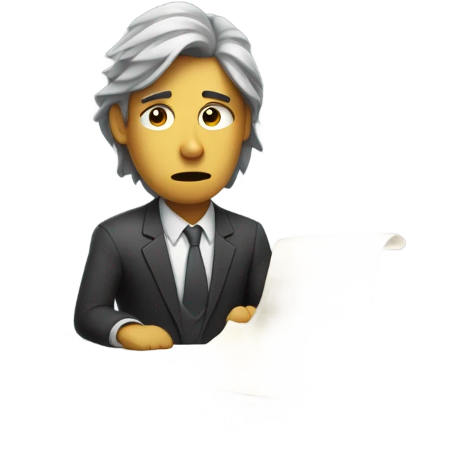 banker with depression emoji