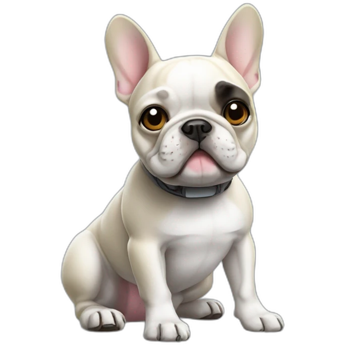 robot French bulldog emoji