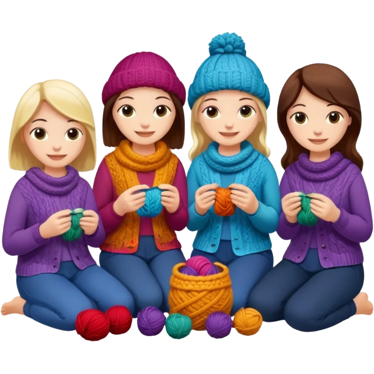 people knitting emoji