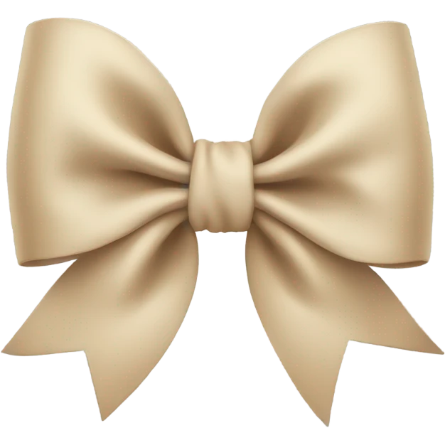 beige bow emoji