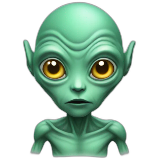 Un alien qui prend un photo emoji