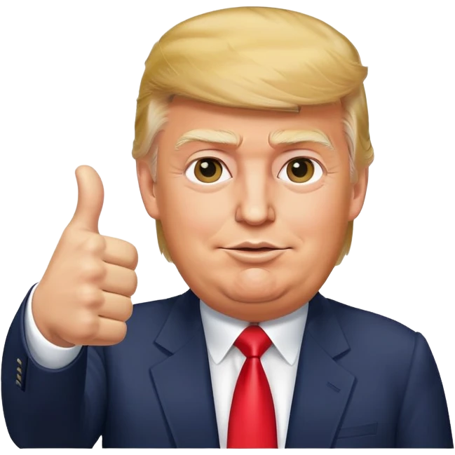 Donald trump giving thumbs up emoji