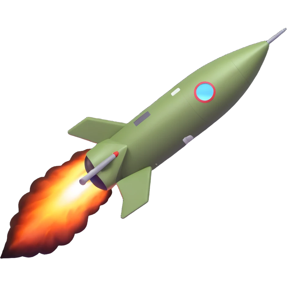 modern style military rocket emoji