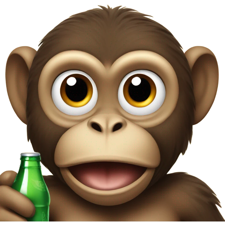 Beer and monkey emoji