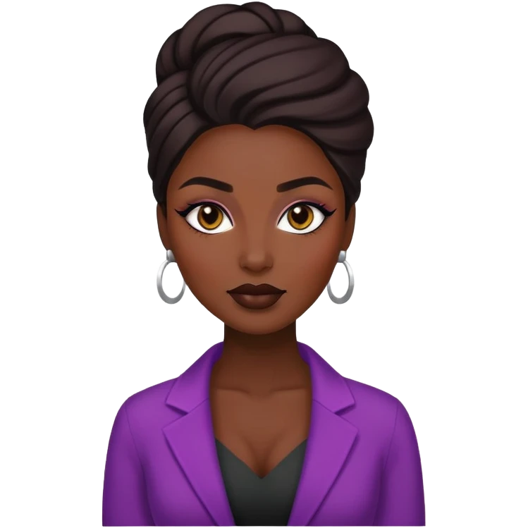 A black instagram baddie emoji